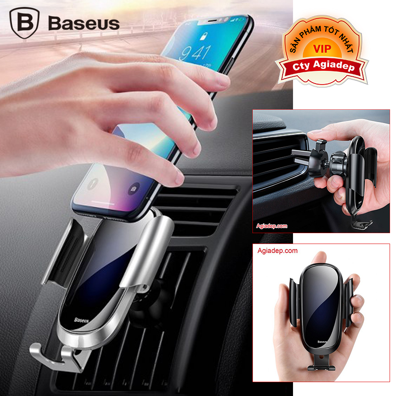Giá đỡ điện thoại xe hơi oto Kẹp Điều Hòa - Thương hiệu BASEUS Kiểu 2 (0002)
