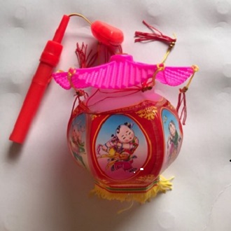 Đèn lồng trung thu mái đình có đèn có nhạc cho bé