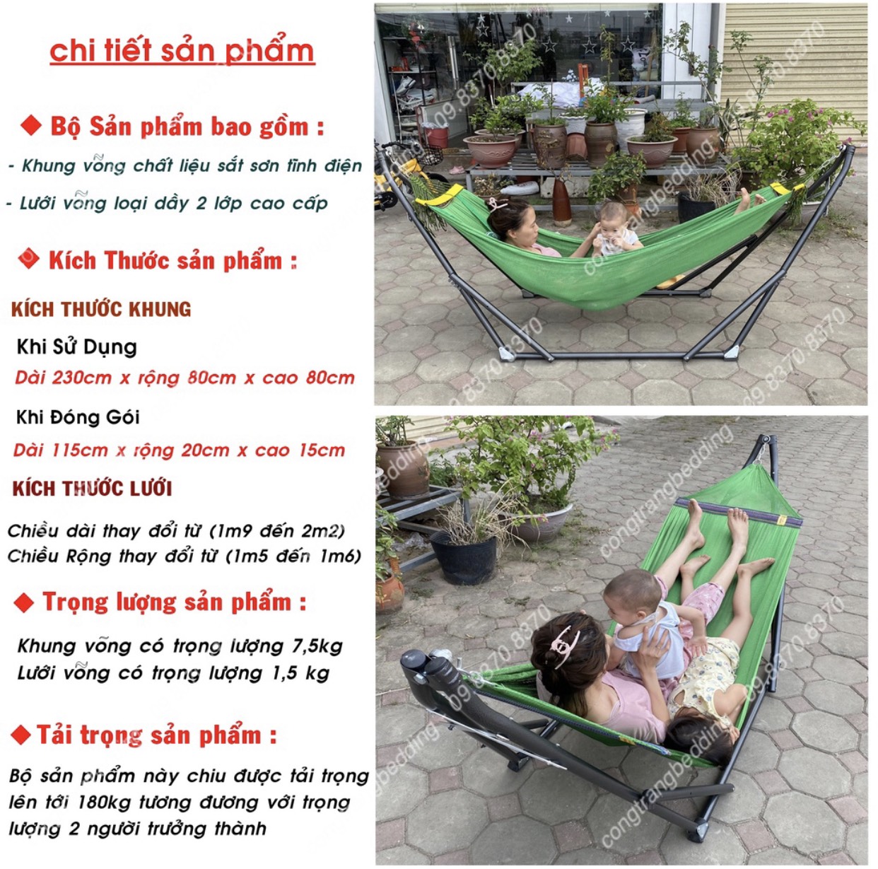 A19 VÕNG XẾP KHUNG VUÔNG INOX SIZE đại