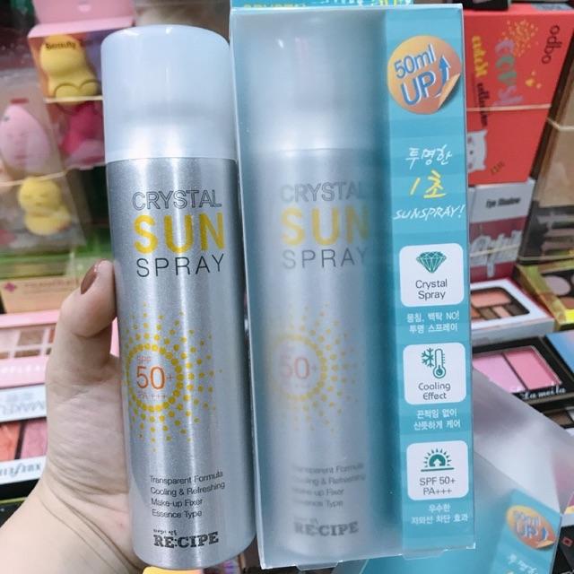 Xịt chống nắng crystal sun spray Hàn Quốc 150ml