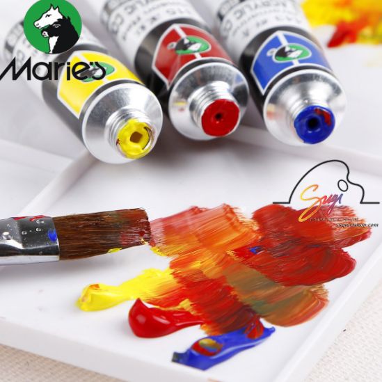[SUGI ART SHOP] Bộ màu Acrylic 12/18/24/36 MARIE'S dạng Tuyp (12ml, hộp giấy)