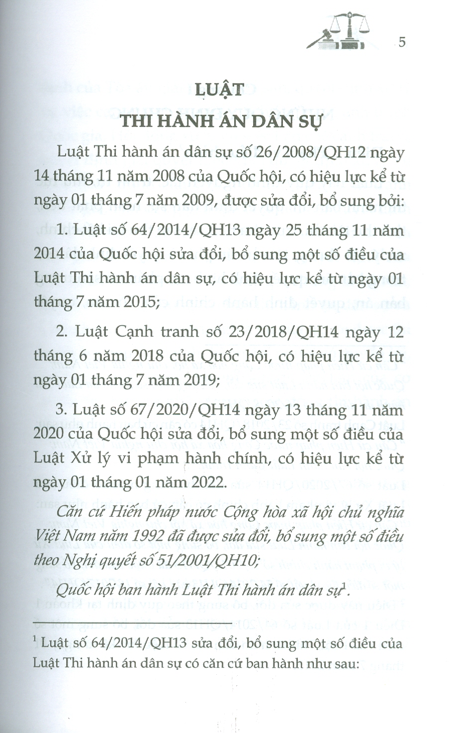 Luật Thi Hành Án Dân Sự (Sửa Đổi, Bổ Sung Năm 2014, 2018, 2020, 2022)