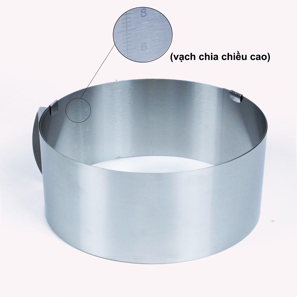 Khuôn ring mousse tròn có thể thay đổi kích thước 16 - 30cm