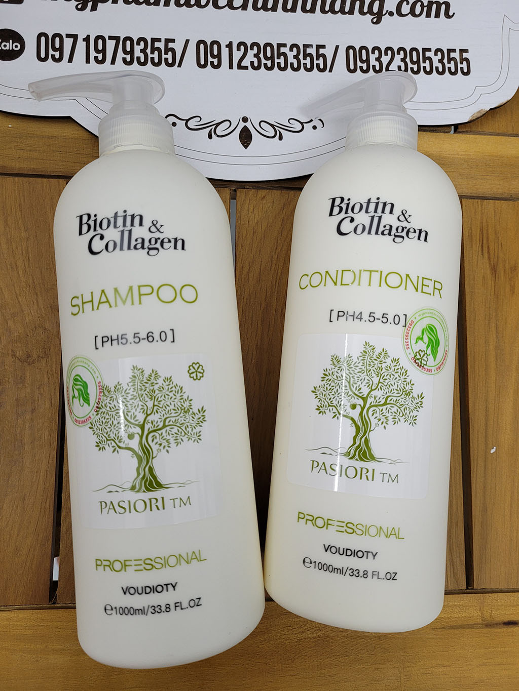 Dầu gội xả kích thích mọc tóc Biotin & Collagen 1000ml