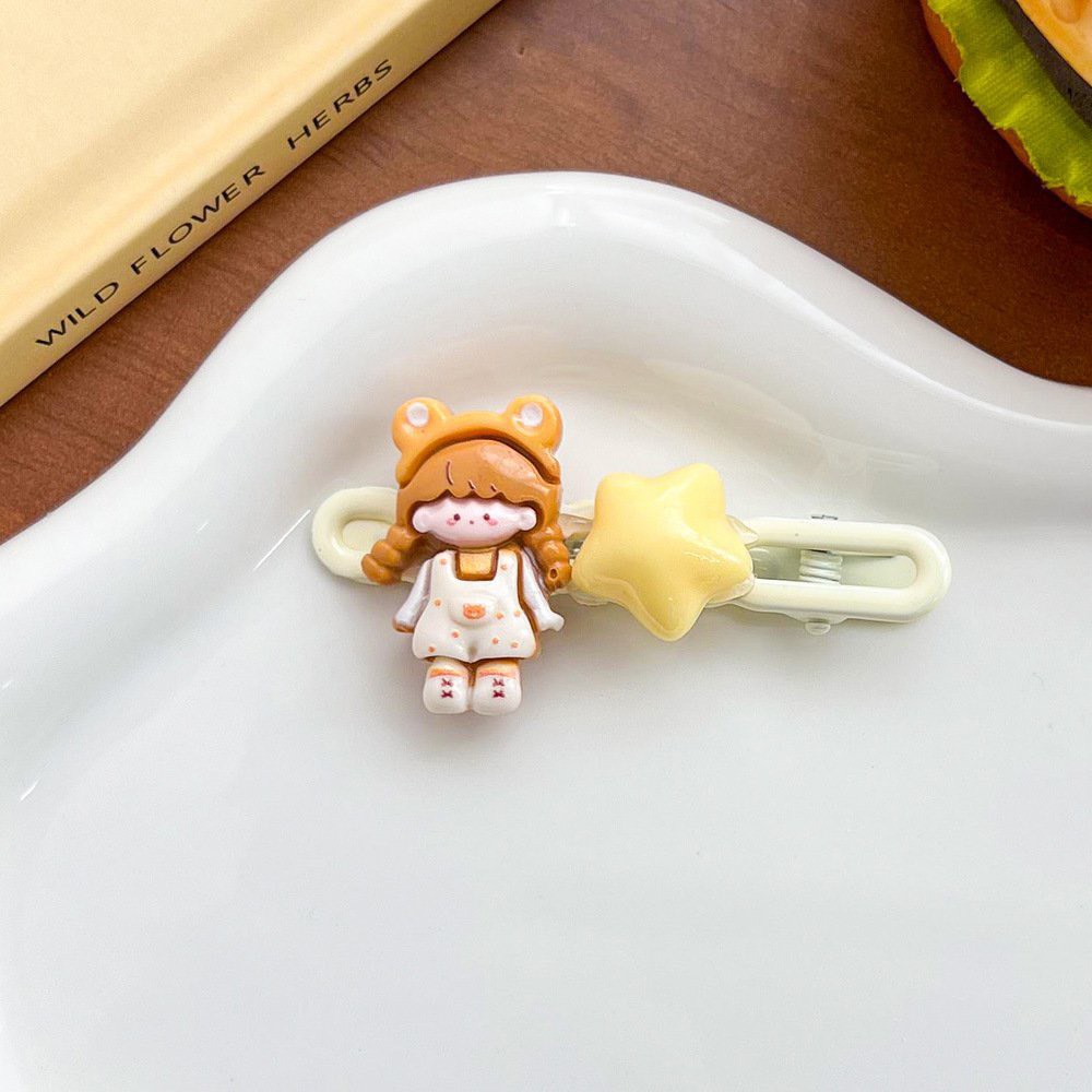 Kẹp tóc hình gấu bé gái, kẹp mái, kẹp mỏ vịt màu sắc ngọt ngào phong cách hàn quốc cho nữ