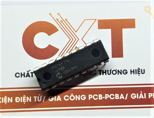 Pic16f716-i/p ic mcu 8bit 3.5kb flash 18 dip