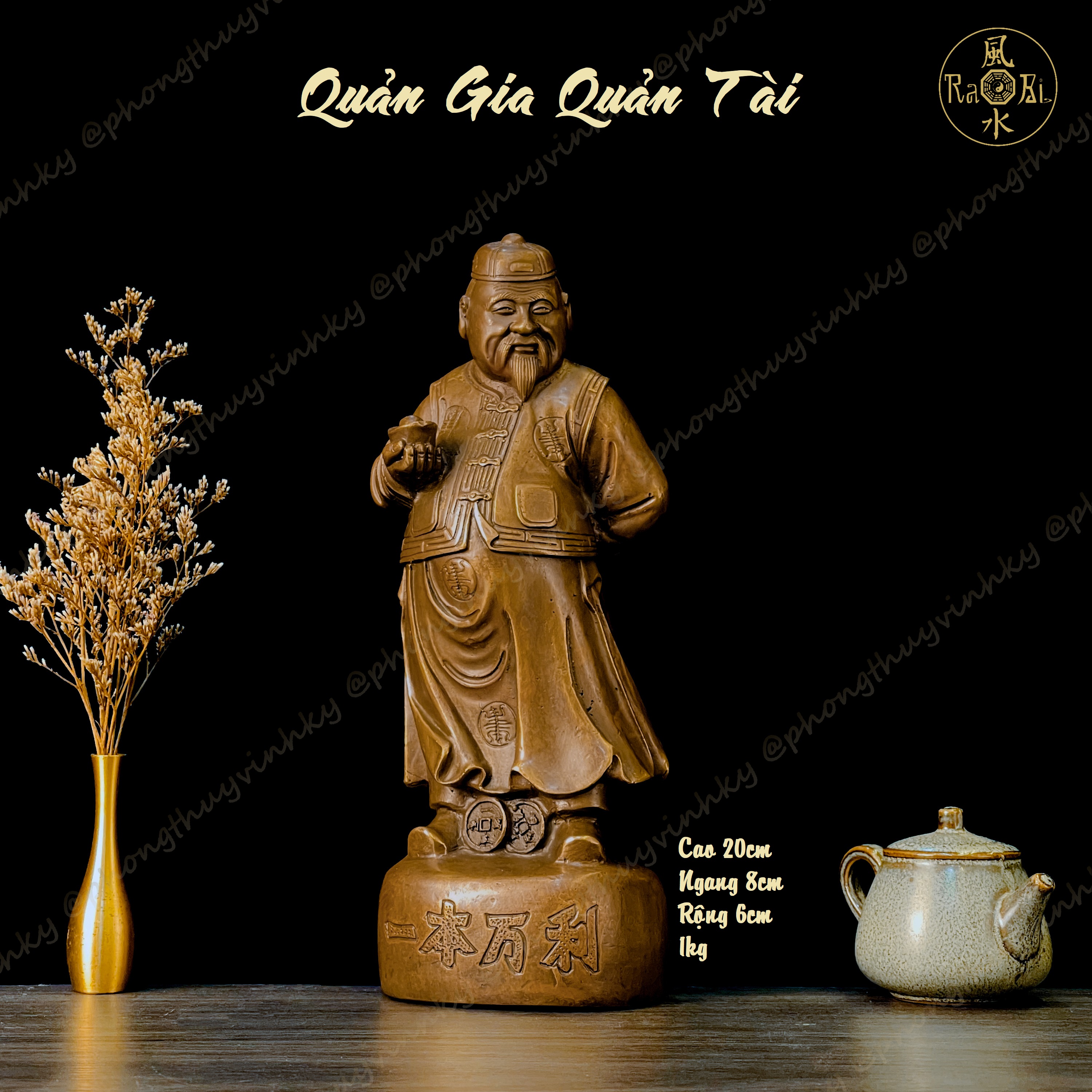 Phu Vuong-one-of-a-kind copper feng shui statue-bronze art goods