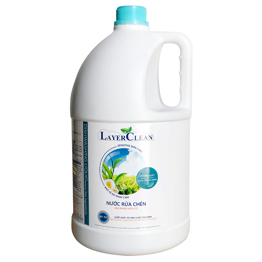 [THANH LÝ] Nước rửa chén bát hữu cơ Layer Clean chai 5L Siêu tiết kiệm
