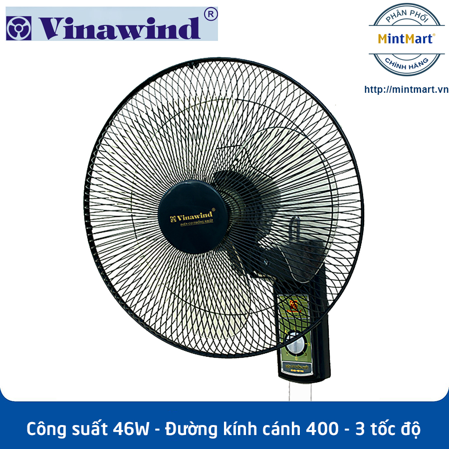 Quạt treo tường Vinawind QTT400-EĐ - Hàng chính hãng - Bảo hành 12 tháng