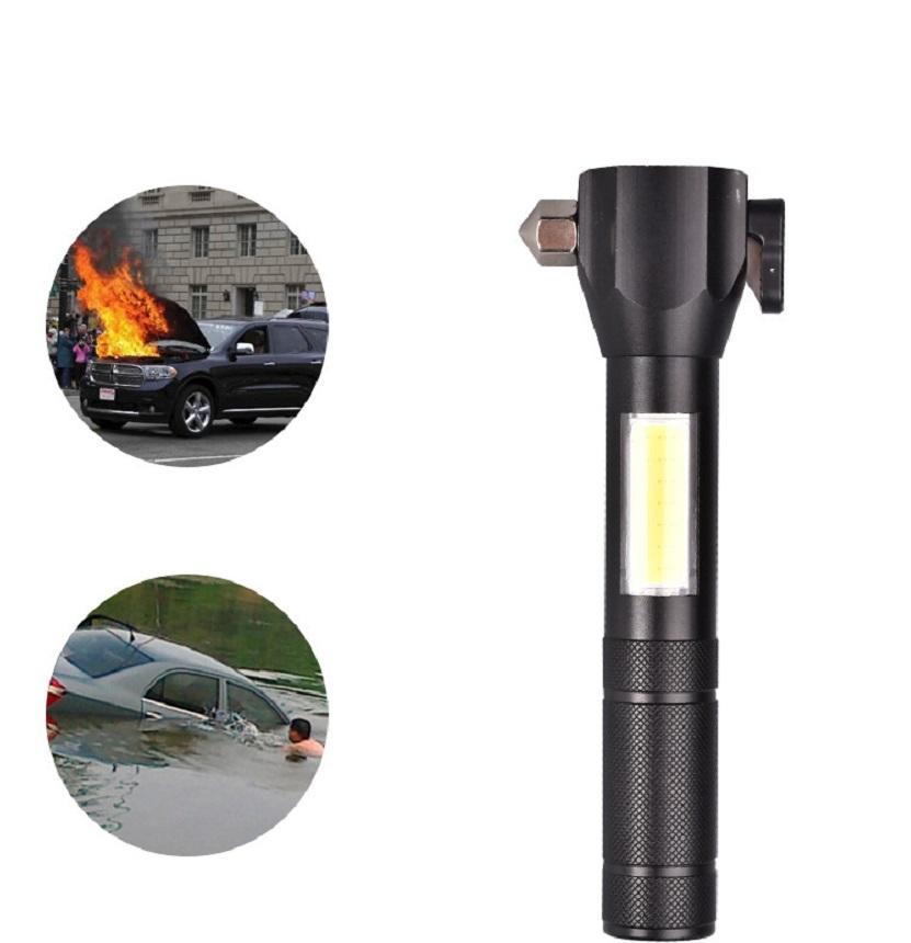 Đèn pin cứu hộ T6 đa chức năng