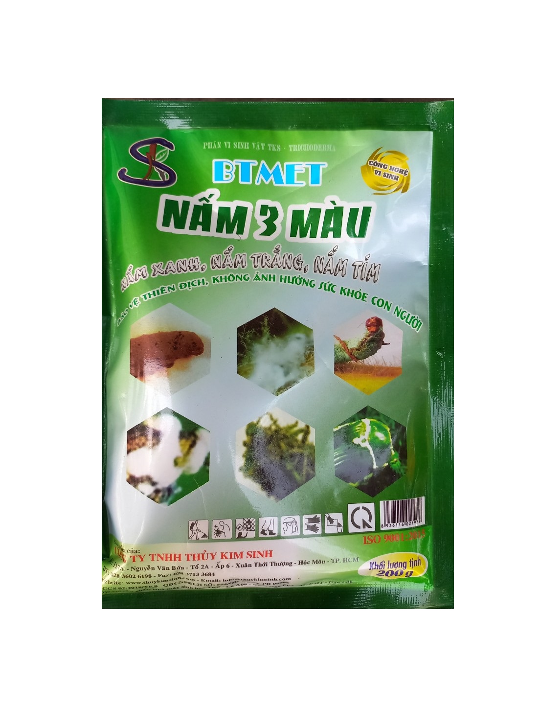 Vi sinh trừ sâu nấm 3 màu: nấm xanh, nấm trắng, nấm tím TKS