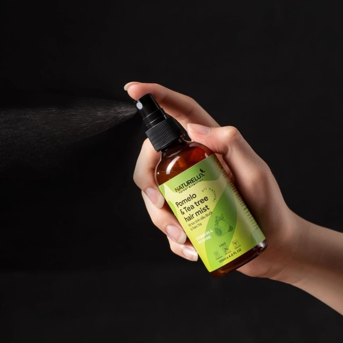 Xịt tóc tinh dầu bưởi & tràm trà 120ml - naturelux