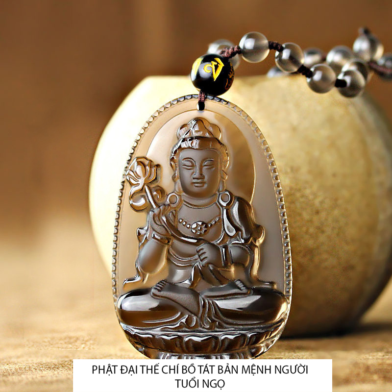 Dây chuyền mặt phật Đại Nhật Như Lai size nhỏ - Phật bản mệnh tuổi Thân, Mùi - Mang lại bình an may mắn tài lộc sức khỏe
