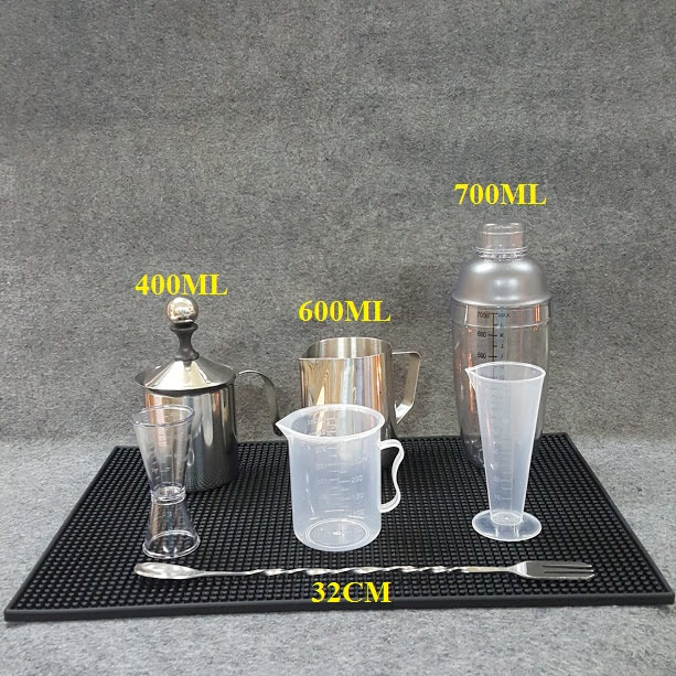 Combo 8 dụng cụ pha chế cà phê, sinh tố, barista