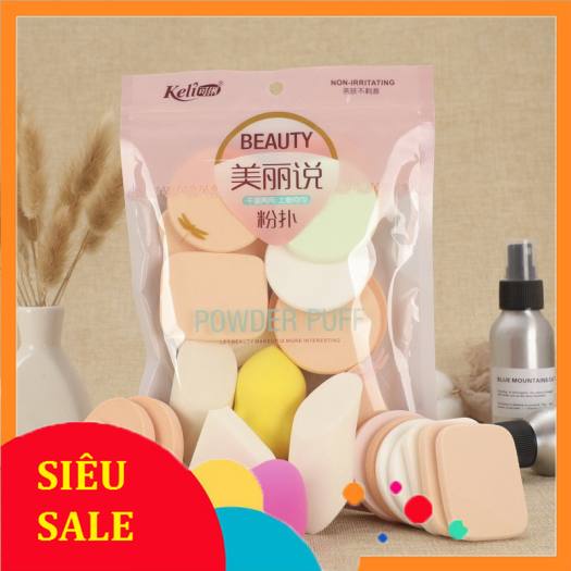 Set 13 Bông Mút Trang Điểm KELI Siêu Mềm Mịn