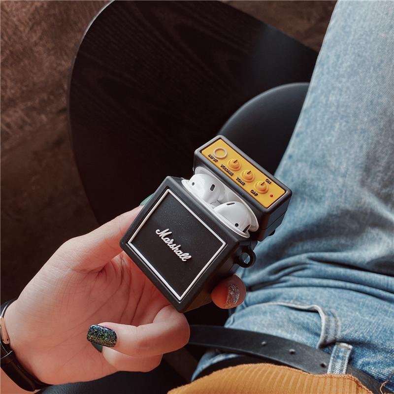 [ ᴄᴀꜱᴇ ᴀɪʀᴘᴏᴅ ] Case Airpod Vỏ Bọc Airpods ( Loa MARSALL ) Cho Hộp Sạc Tai Nghe AirPods 1 2 PRO Bằng Silicon Dẻo Siêu Cute