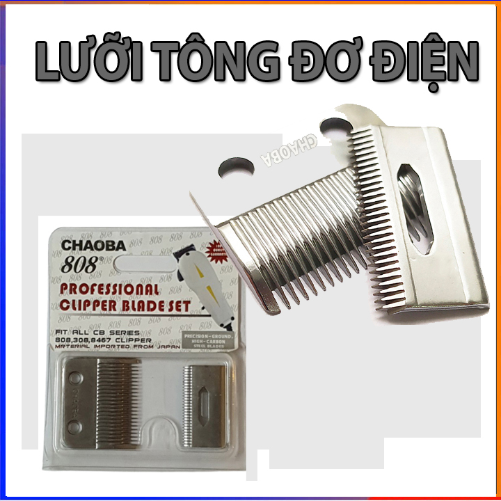 Bộ lưỡi tông đơ Chaoba 808 thay thế bằng thép không gỉ giành cho các dòng tông đơ điện có bản lưỡi 4,5 đến 4,7cm