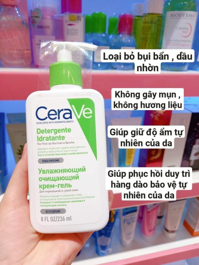 Sữa rửa mặt Cerave nội địa Pháp 236ml