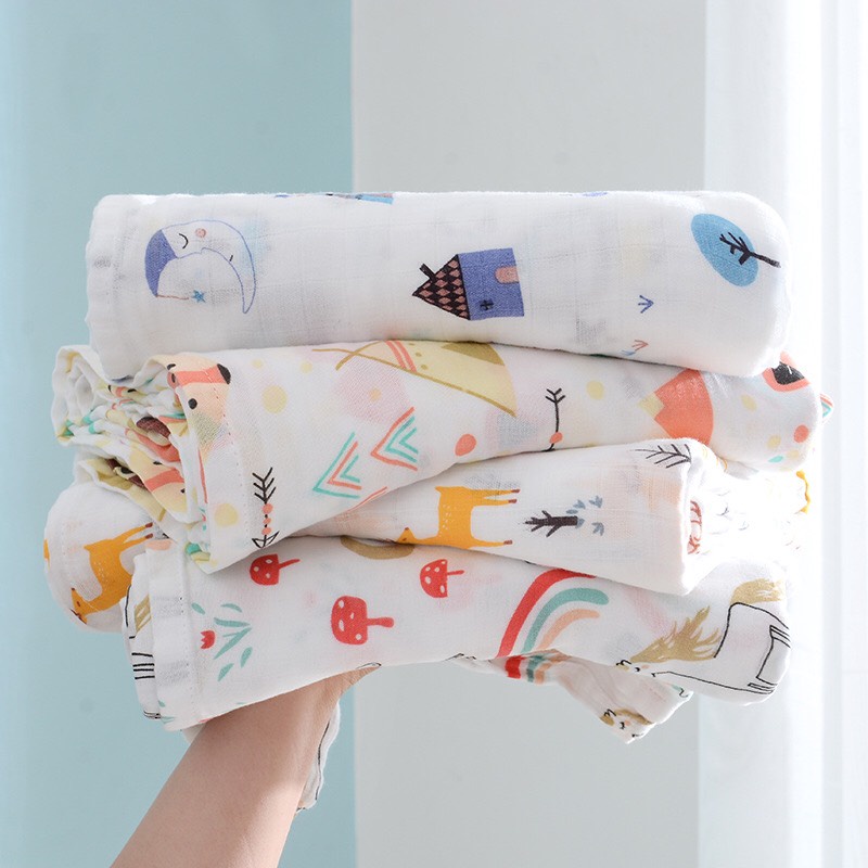 [Hoàn tiền 6%] Khăn xô đa năng quấn bé sơ sinh size to 1m2*1m2 𝐊𝟔𝟐