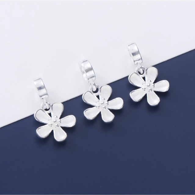 [S925] Charm bạc treo bông hoa - MH165