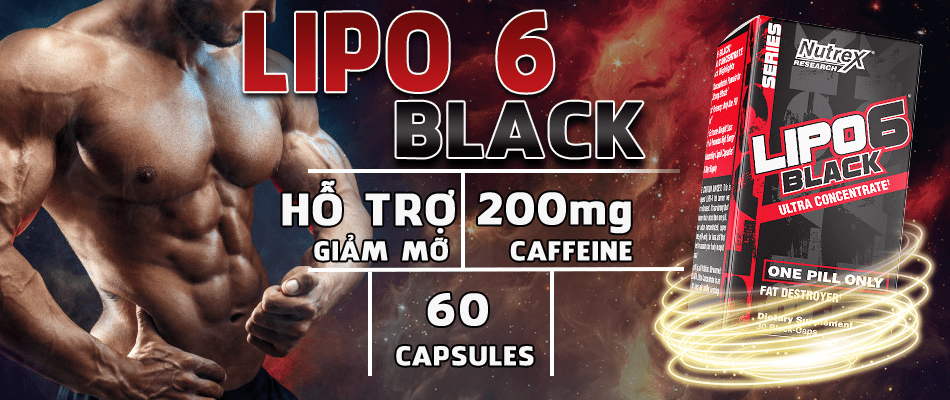 Nutrex Lipo 6 Black (60 viên) - Viên giảm mỡ cấp tốc , giảm cân mạnh mẽ