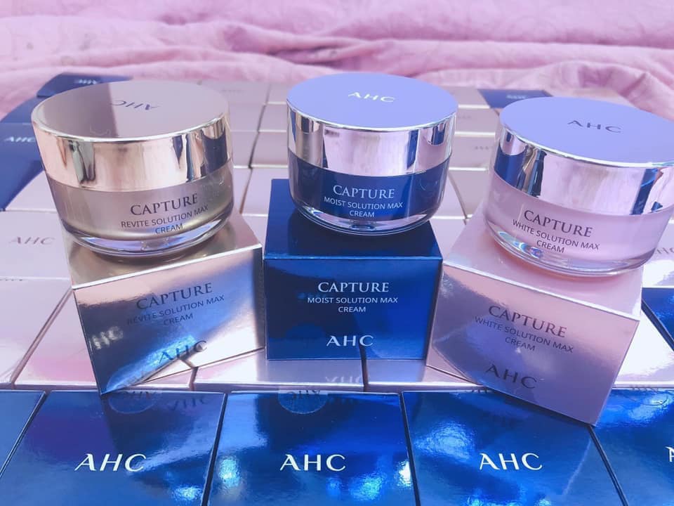 [HCM][Đủ 3 Loại] Kem Dưỡng Ẩm Trắng Da Chống Lão Hóa AHC Capture Solution Max Cream 50ml