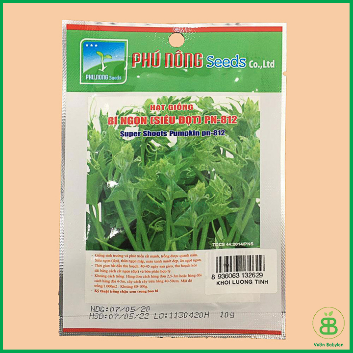 Gói 10GR Hạt Giống Bí Ngọn Siêu Đọt Dễ Trồng