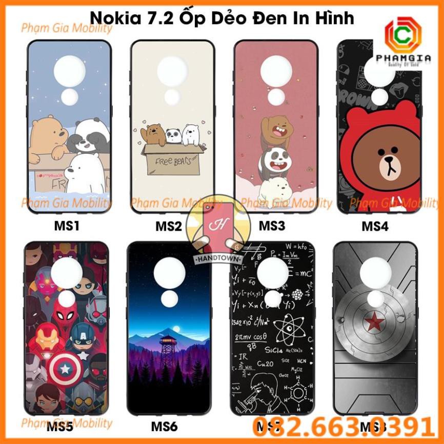 Ốp lưng Nokia 7.2 dẻo đen in hình cao cấp