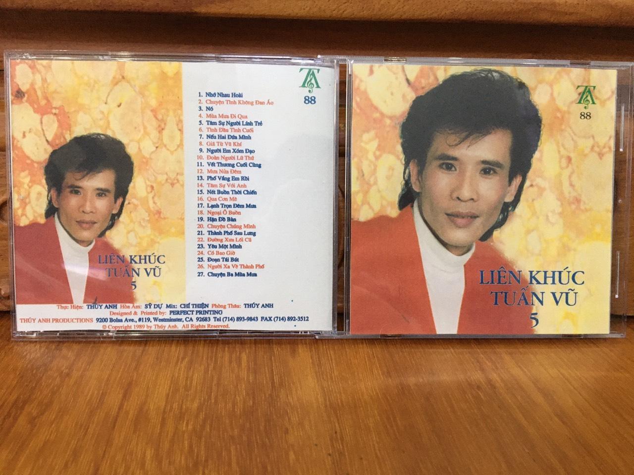 [MDCD] Bộ 5 Đĩa nhạc CD Liên Khúc TUẤN VŨ