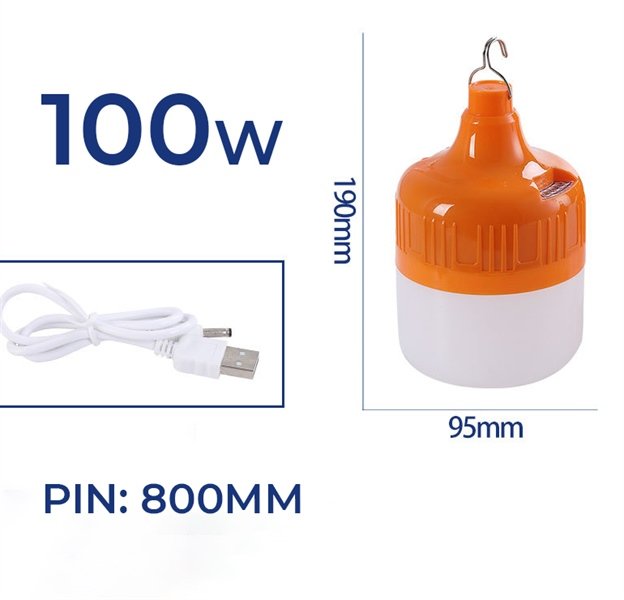 Combo 2 bóng đèn tích điện 200w siêu sáng