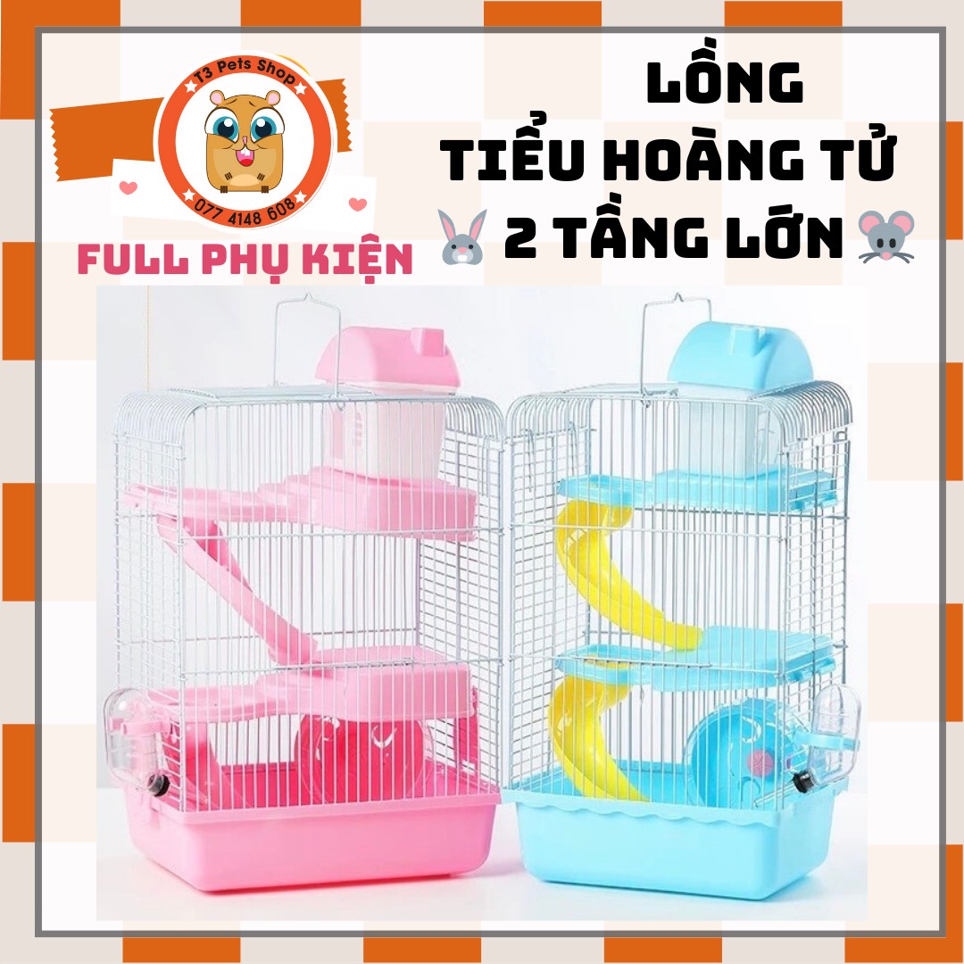 Lồng tiểu hoàng tử 2 tầng lớn cho hamster