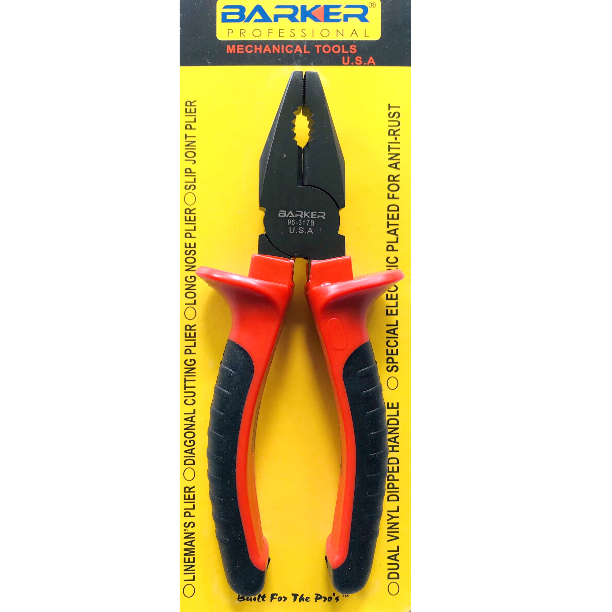 Kìm điện 7" đen đỏ BARKER