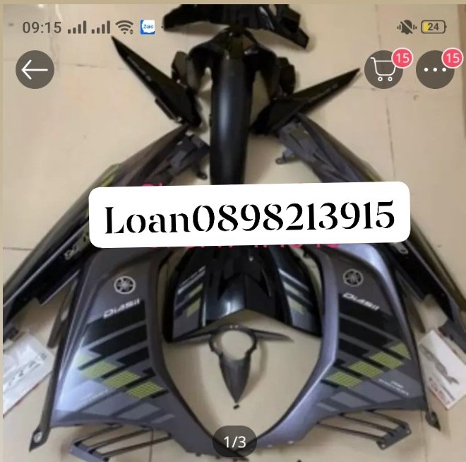 Dàn áo exciter 135 màu xám RC DÀN MÀU 10 MÓN HÀNG ZIN MỚI CHÍNH HÃNG YAMAHA