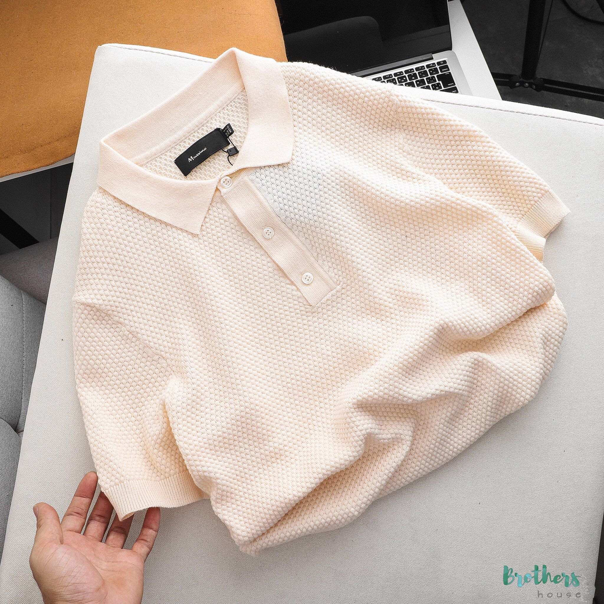 [HCM]Áo polo Massimo Dutti dệt len lên dáng bao sang