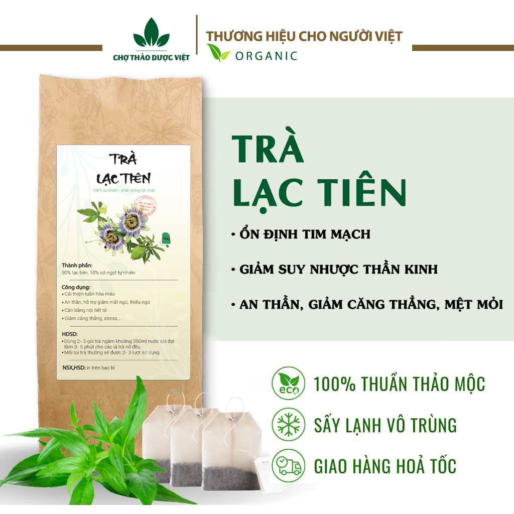 Trà lạc tiên (Trà an thần ngủ ngon giảm đau đầu mệt mỏi căng thẳng)