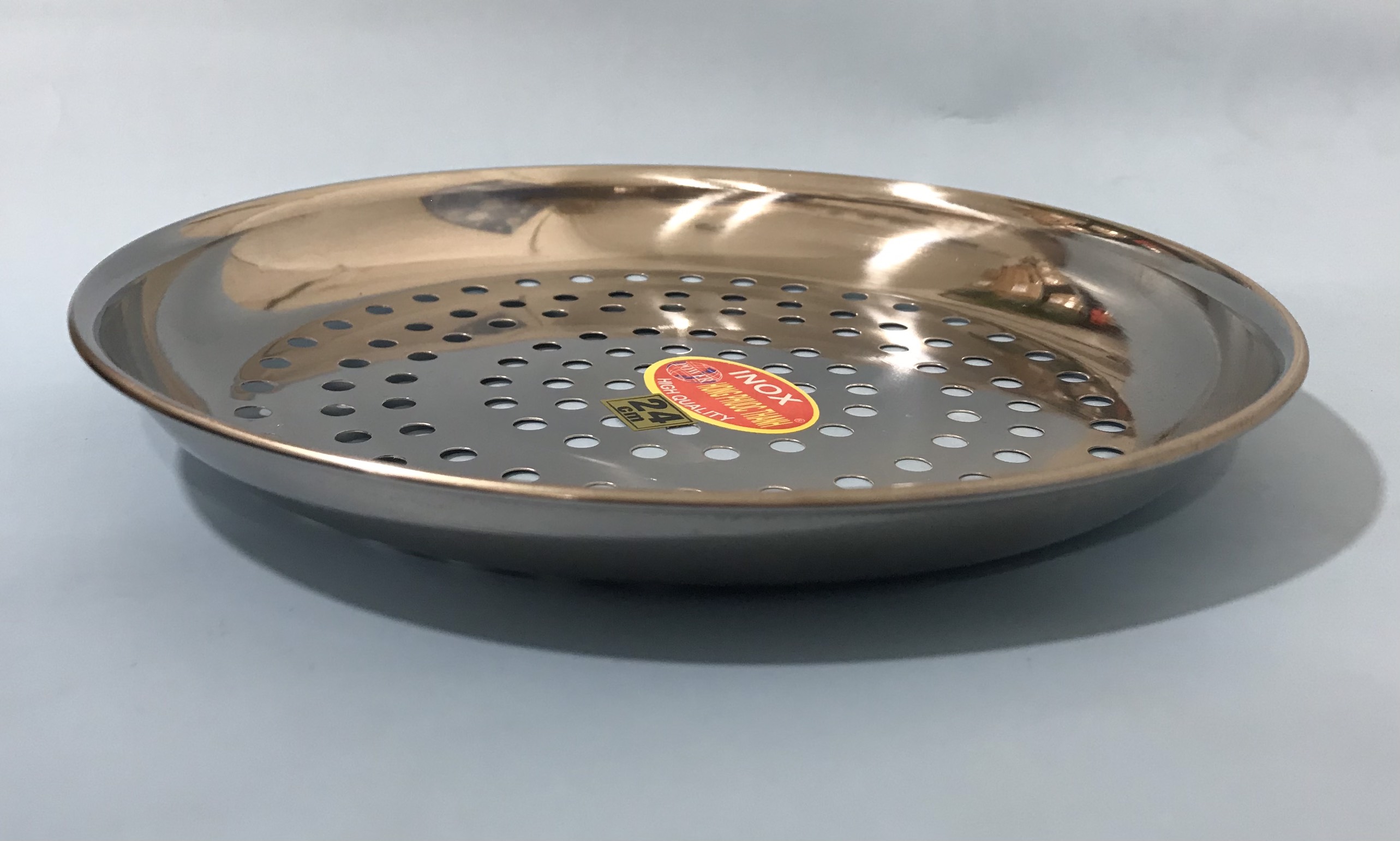 Dĩa hấp inox size 22cm, 24cm dùng để hấp, chưng các món ăn