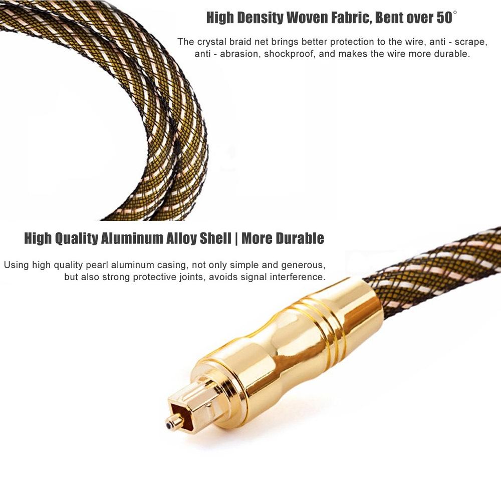 Dây cáp quang Audio mạ vàng độ dài tùy chọn ( 0,5m 1m 1,5m 2m 3m 5m 10m 15m )