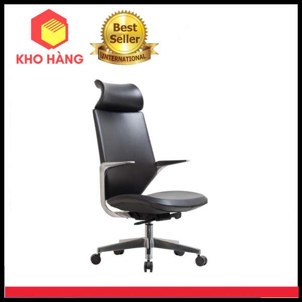 Ghế Dành Cho Văn Phòng Siêu Cao Cấp Nhập Khẩu, Bọc PU Nhập, Chân Tay Nhôm, Mâm 2 Cần KHCM3302P