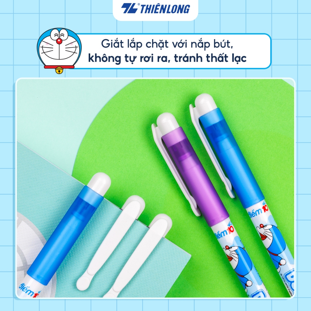 (Hộp 10 Cây) Bút lông kim Thiên Long - Doraemon FL-04/DO