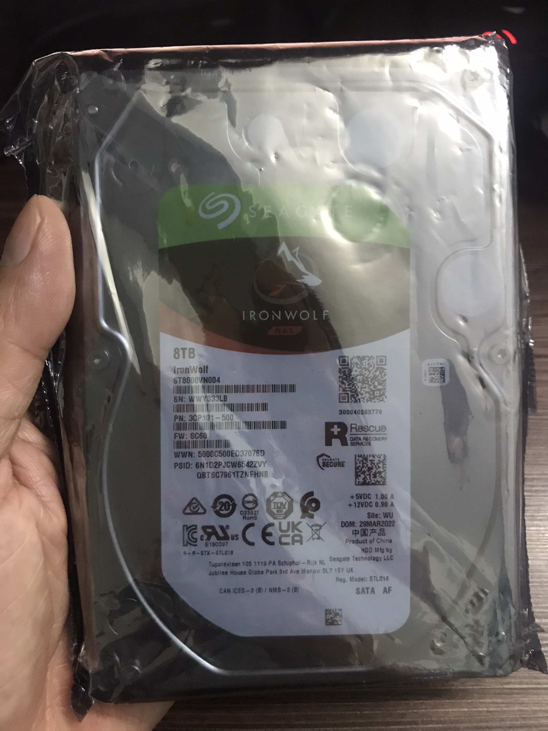 Ổ cứng 8TB Seagate Iron Wolf