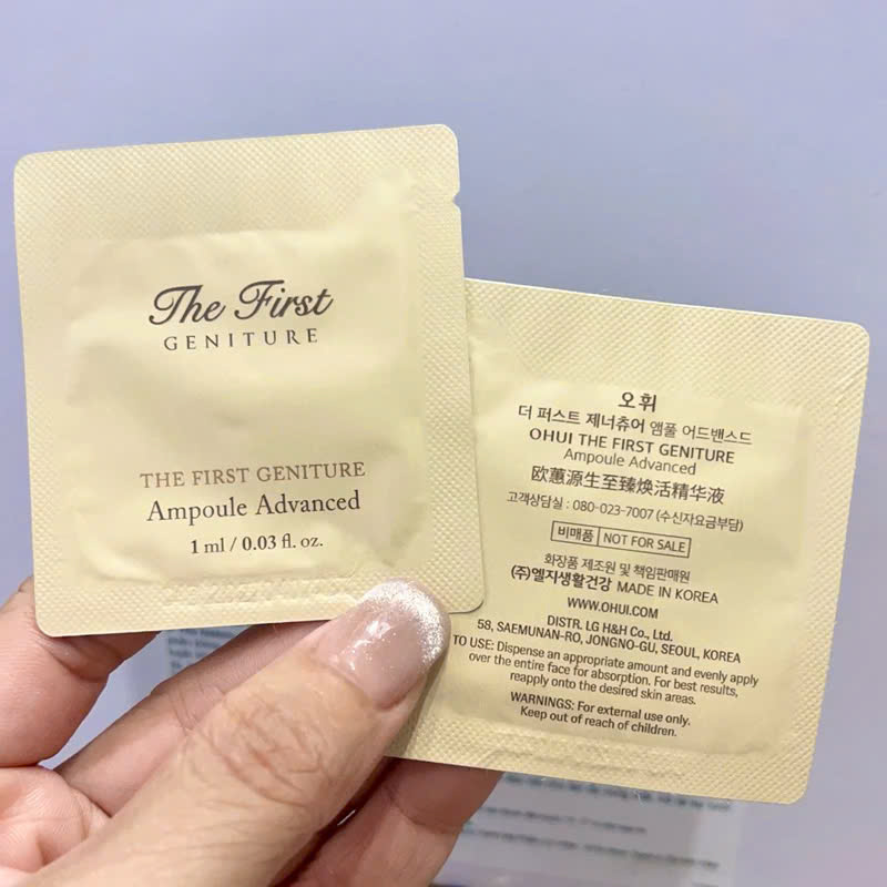 [ mẫu mới ] 10 gói Sample Tinh chất vàng 24k OHUI The First Ampoule Advanced