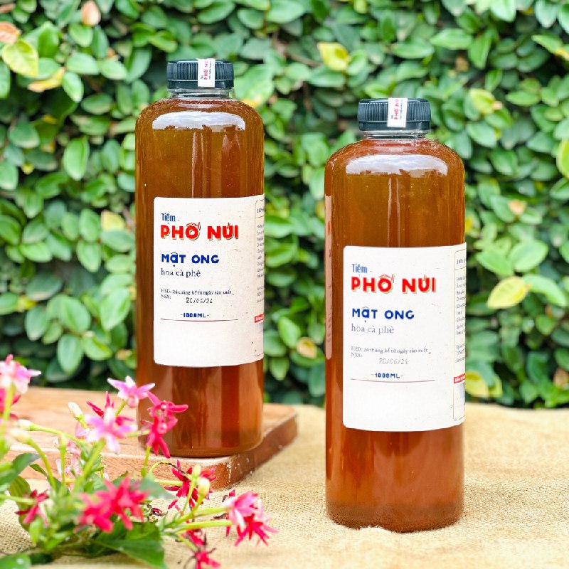 Mật Ong Hoa Nguyên Chất Tiệm Phố Núi 1000ML [Siêu Sale Tết]