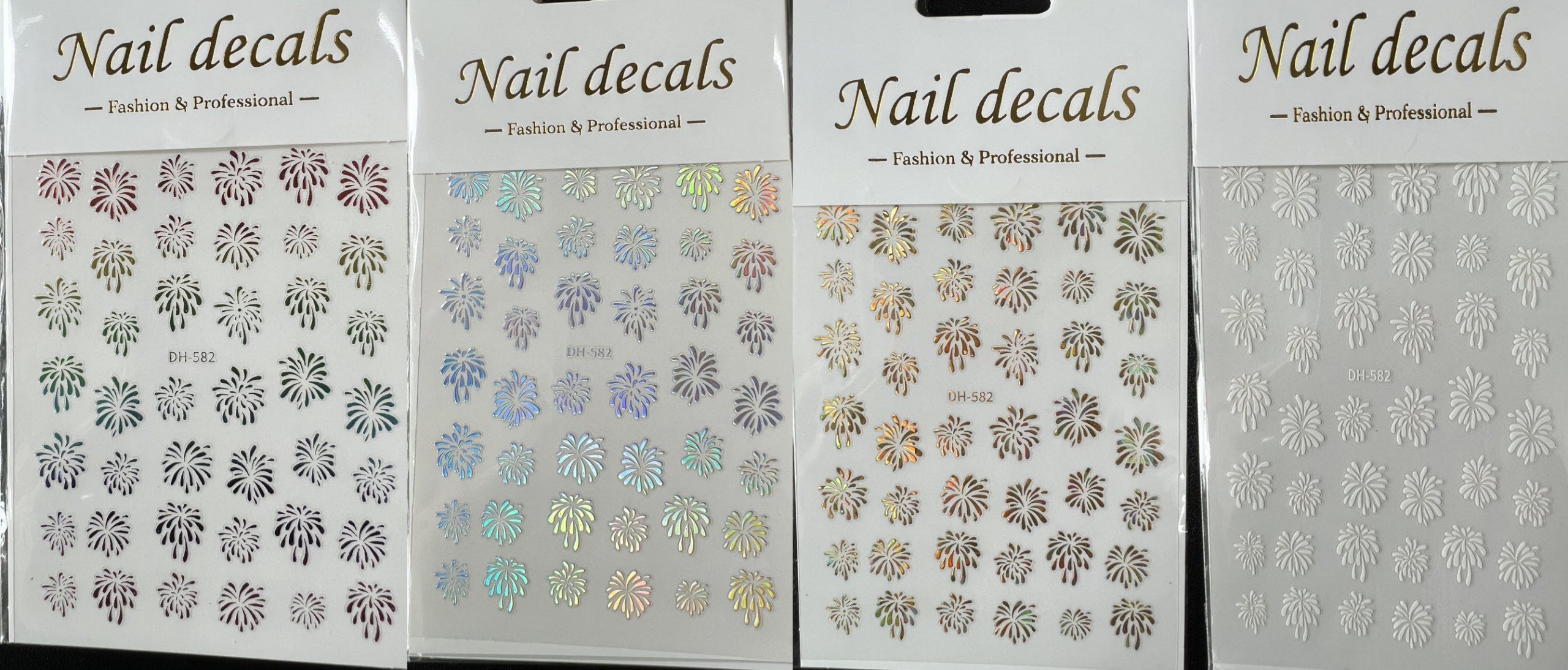 Sticker dán móng tay pháo hoa nail trang trí móng tay nail