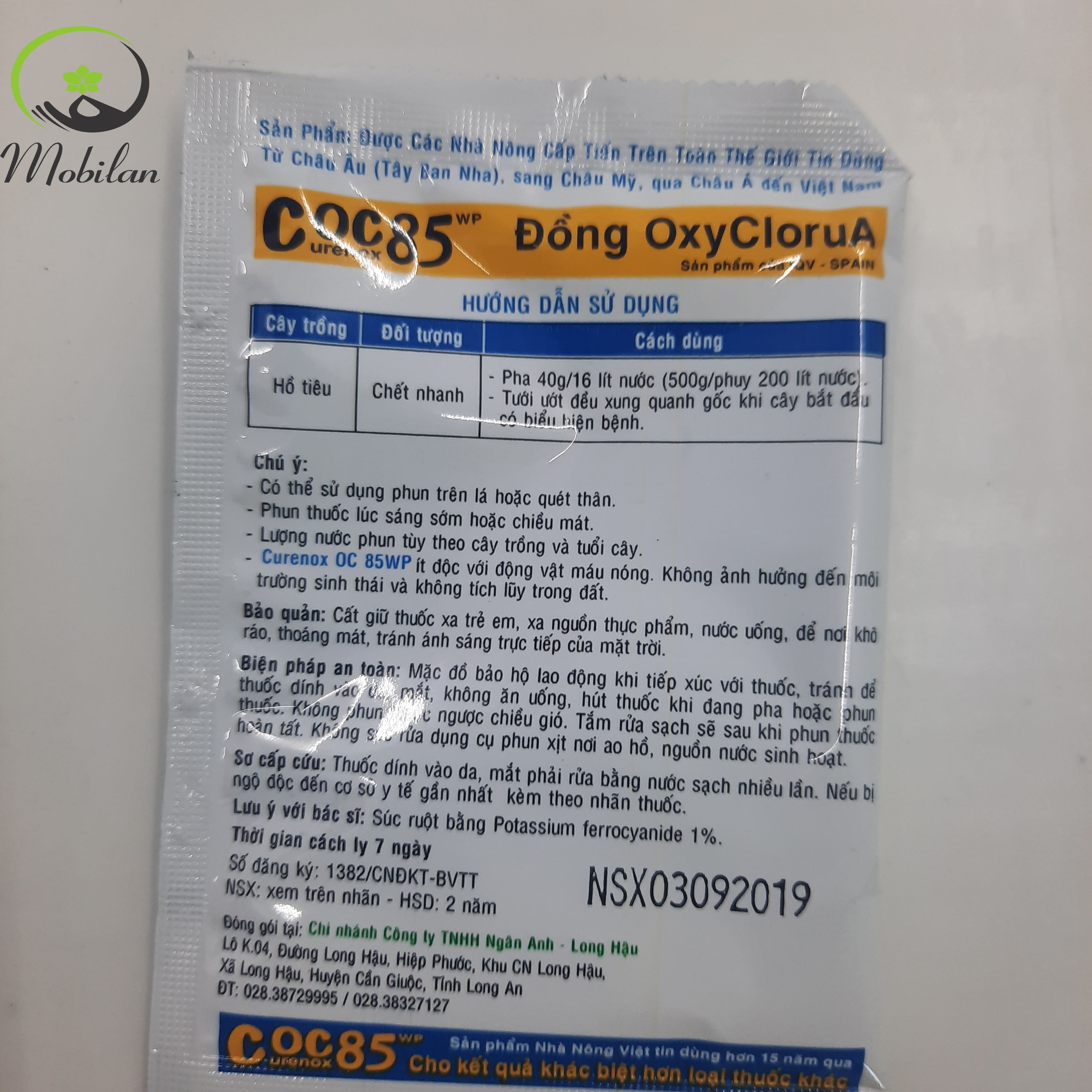 Thuốc COC 85WP thuốc trừ nấm trừ khuẩn bịch 20gram