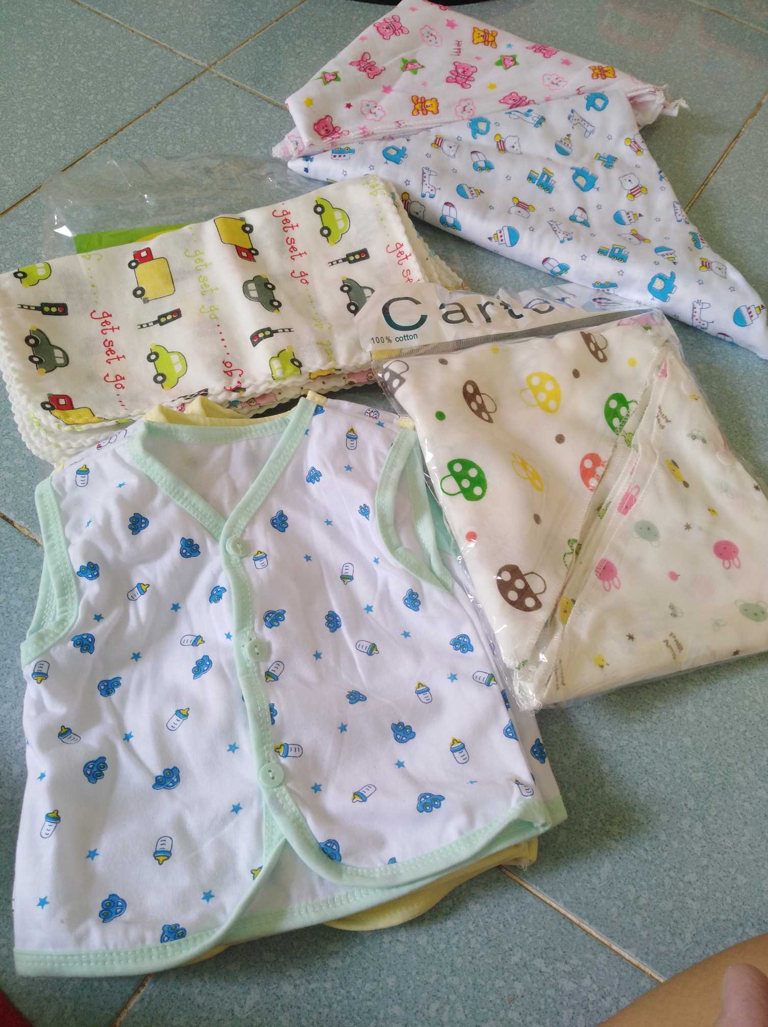 ÁO GILE 2 LỚP CHO BÉ SƠ SINH - 6 THÁNG