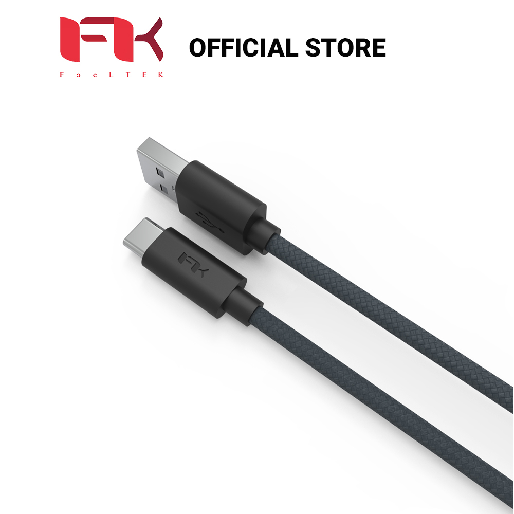 Cáp sạc USB-C to USB-A Cable Feeltek - màu đen