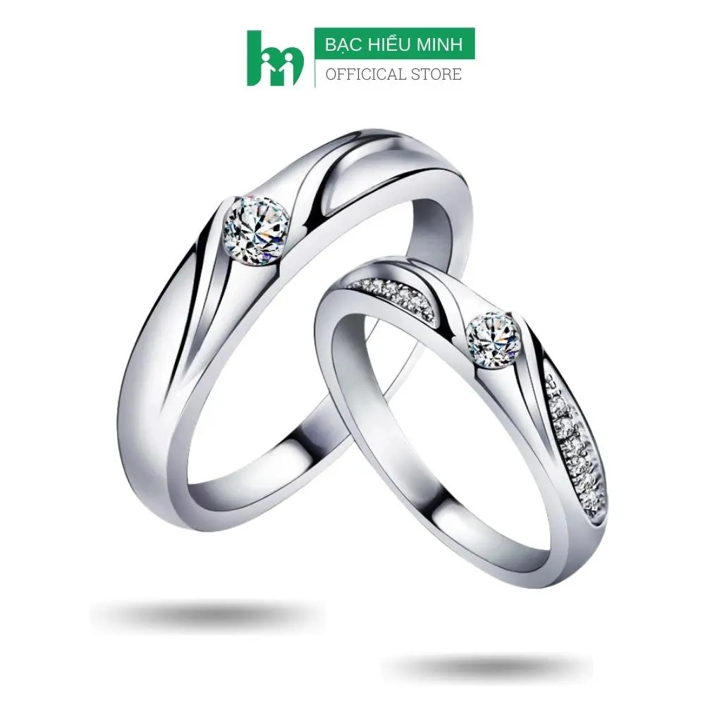 Nhẫn đôi Bạc Hiểu Minh nc356 vợ và chồng