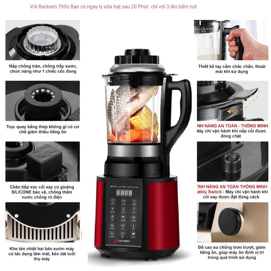 MÁY LÀM SỮA HẠT RAMBEM 769S
