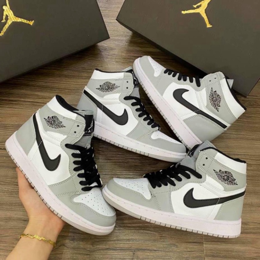 Giày jodan 𝐜ổ 𝐜𝐚𝐨 ⚡️𝐅𝐑𝐄𝐄 𝐒𝐇𝐈𝐏⚡️ GiàyNjke Full Màu Nâu đen cổ cao hàng cao cấp nam nữ full box TẶNG Keo Dán Giày S