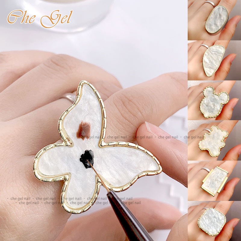 nhẫn pha màu nail